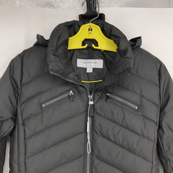 Marc New York Andrew Marc Black Fitted Down Puffer Jacket size SP - Picture 6 of 15
